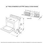 GE 30" Freestanding Electric Range JB256DMBB - Image 7