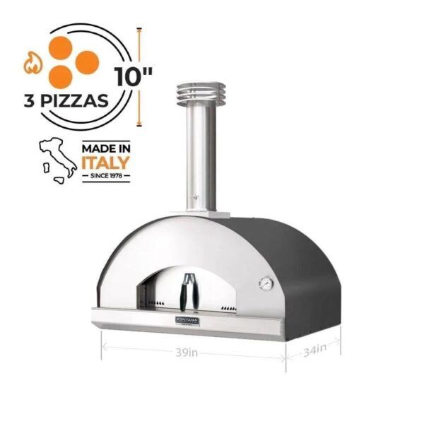 681553ab53abf7102fcb14203b9252a3 Fontana Forni Mangiafuoco Wood-Fired Pizza Oven - Anthracite - FTMF-A - Image 8