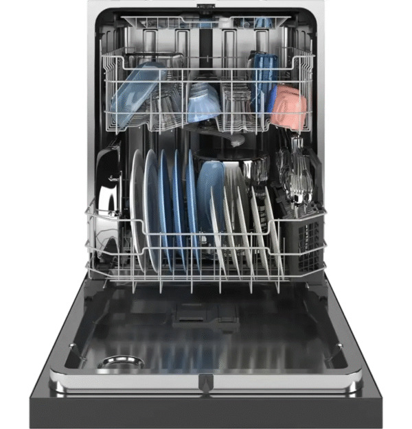 709525c7-de32-443f-97f9-6383266581e1 GE - 24" Front Control Built-In Tub Dishwasher with 3rd Rack, Sanitize Cycle and 47 dBA - Stainless Steel - Image 12