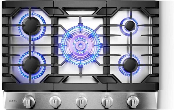 712qeUThXqS._AC_SL1500_ Fotile 30" Tri-Ring Gas Cooktop GLS30501 - Image 1