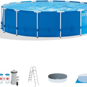 Intex 15' x 48' Metal Frame Above Ground Pool Set