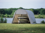 ShelterCoat Custom Round Wind and Snow Rated Shelter, 12 ft. x 20 ft. x 8 ft. Standard PE 9 oz. Gray - Image 3