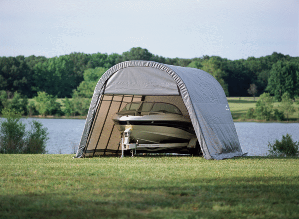 71332_image_01 ShelterCoat Custom Round Wind and Snow Rated Shelter, 12 ft. x 20 ft. x 8 ft. Standard PE 9 oz. Gray - Image 3