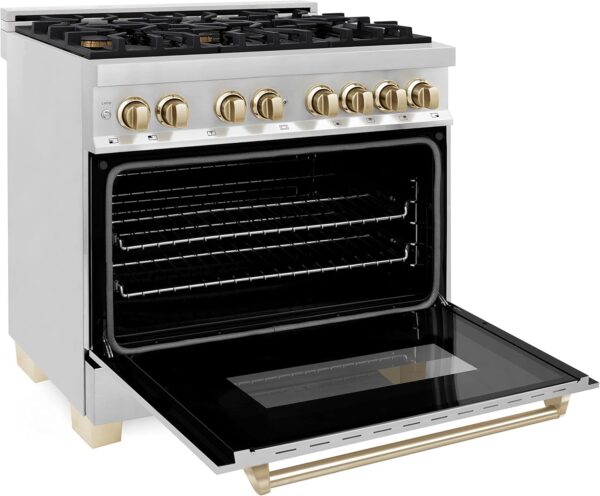 713o9mmxayL._AC_SL1500_ ZLINE Autograph Edition 36" 4.6 Cu. Ft. Dual Fuel Range - Image 4