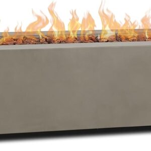 Real Flame Aegean 70" Rectangle Propane Fire Table