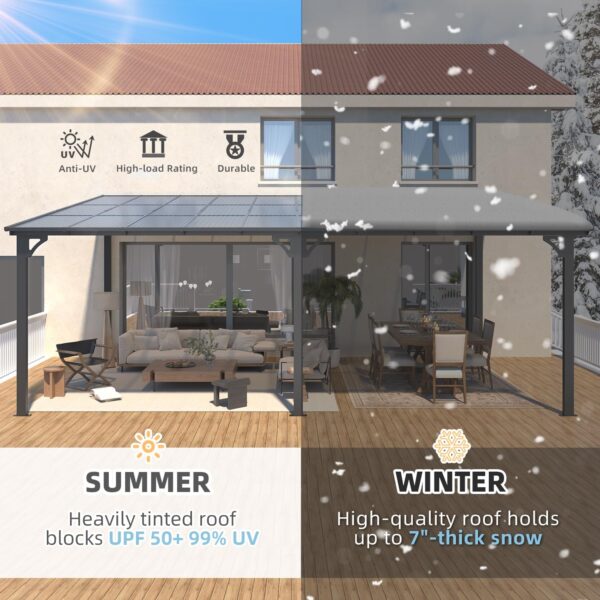 7174KtlCvjL._AC_SL1500_ Aecojoy 20'x12' Wall Mounted Gazebos Pergola - Image 2