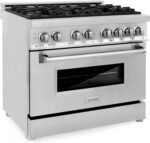ZLINE 36 in. 4.6 cu. ft. Legacy Dual Fuel Range with 6 Burner Gas Cooktop and Electric Convection Oven in Stainless Steel (RA36) - Image 4