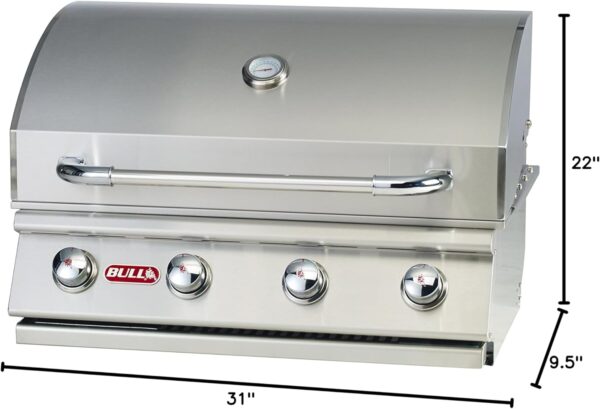 71D154nH8iL._AC_SL1500_ Bull Outlaw 30 inch 4 Burner Built in Natural Gas Grill - Image 2