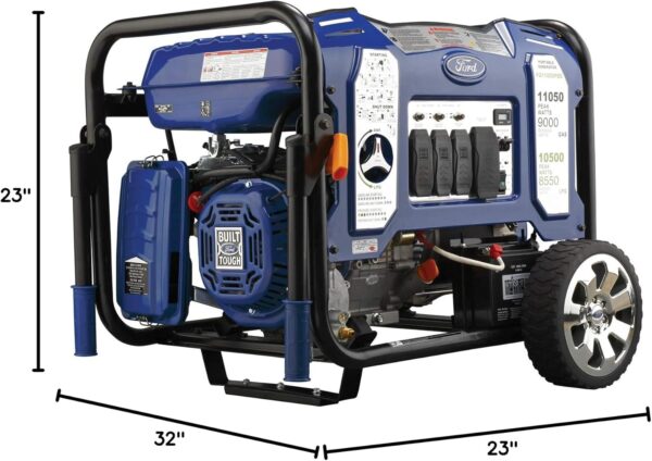 71EK76fddwL._AC_SL1500_ Ford 11,050 Watt Dual Fuel Portable Generator FG11050PBE - Image 3