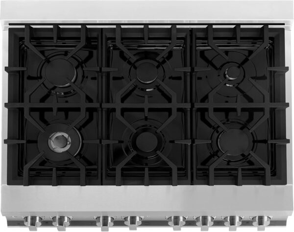 71H05Uyb9qL._AC_SL1500_ ZLINE 36 in. 4.6 cu. ft. Legacy Dual Fuel Range with 6 Burner Gas Cooktop and Electric Convection Oven in Stainless Steel (RA36) - Image 2