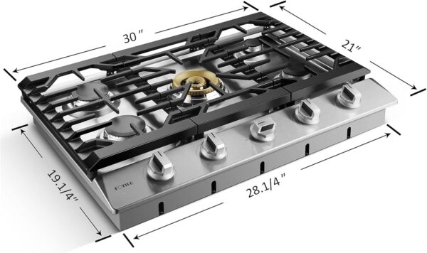 71IO6q-iCmS._AC_SL1500_ Fotile 30" Tri-Ring Gas Cooktop GLS30501 - Image 6