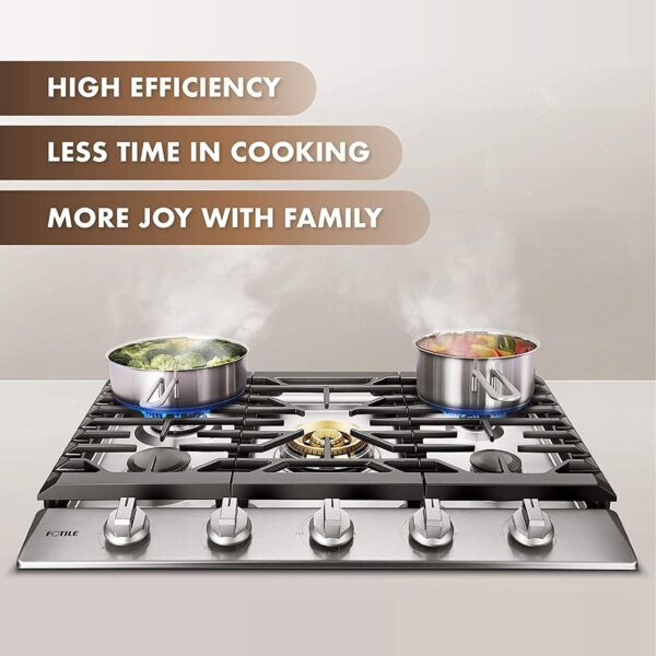 71Jr19+FqcS._AC_SL1500_ Fotile 30" Tri-Ring Gas Cooktop GLS30501 - Image 2