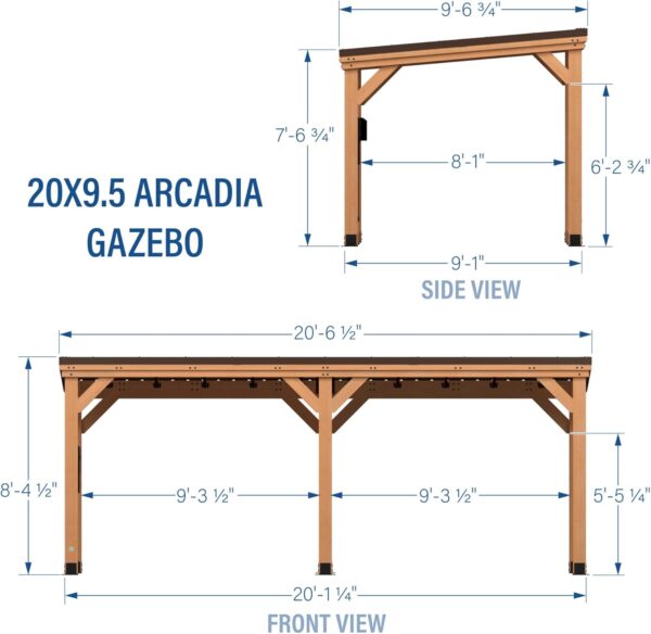 71QzViBm-HL._AC_SL1500_ Backyard Discovery Arcadia Gazebo - Image 6