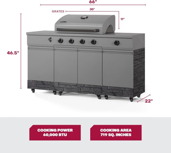 71R9ZmBIXqL._AC_SL1500_ TYTUS Fresno Series 5 Burner Grill TDT-021 - Image 3