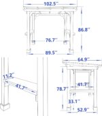 Veikous D Wooden Grill Gazebo Outdoor with Steel Roof - Image 4