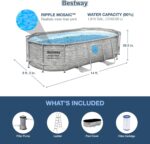 Bestway Power Steel Swim Vista Series II Above Ground Outdoor Swimming Pool - Image 5