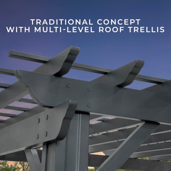71aXXwGJlPL._AC_SL1500_ Stratford Traditional Steel Pergola - Image 7