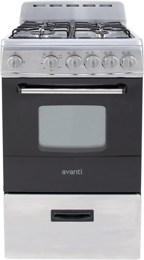 71+bB3H68ZL._AC_SL1500_ Avanti GR2013CSS 20" Freestanding Gas Range - Image 2