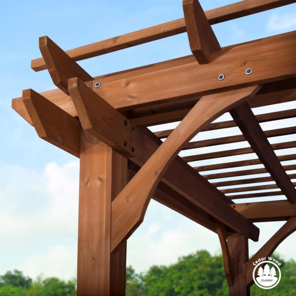 71bS1X7vCHL._AC_SL1500_ Backyard Discovery 10x10 Wooden Pergola with Shipping & Assembly Included - Image 2