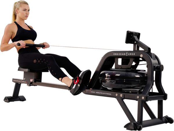 71h6LGUa4NL._AC_SL1500_ Sunny Health and Fitness Obsidian Surge Water Rowing Machine - Image 1