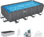 Bestway APX 365 18' x 9' x 52" Rectangular Above Ground Swimming Pool