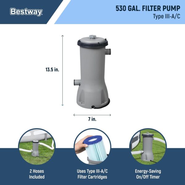 71jGCU+wCpL._AC_SL1500_ Bestway Power Steel Swim Vista Series II Above Ground Outdoor Swimming Pool - Image 4