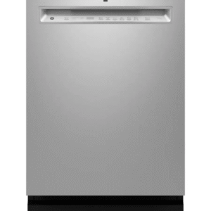 GE - 24" Front Control Built-In Tub Dishwasher with 3rd Rack, Sanitize Cycle and 47 dBA - Stainless Steel