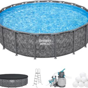 Bestway APX 365 18'x52" Round Above Ground Swimming Pool Set with Pump & Ladder
