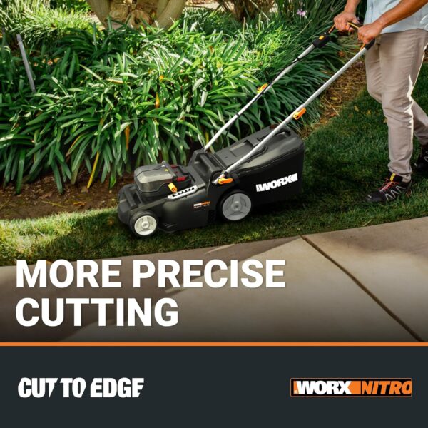 812ZjT0ltQL._AC_SL1500_ WORX Nitro 40V 16" Cordless Lawn Mower w/Brushless Motor 2.0 & Intellicut - Image 4