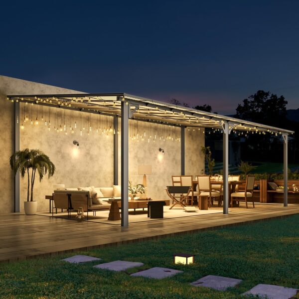 814Qjni4Y+L._AC_SL1500_ Aecojoy 20'x12' Wall Mounted Gazebos Pergola - Image 5
