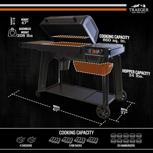 814ep6H-88L._AC_SL1500_ Traeger Woodridge Pro Pellet Grill - Image 3