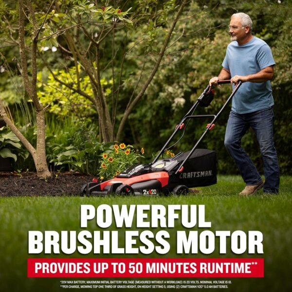 817S8jIonYL._AC_SL1500_ CRAFTSMAN V20 Lawn Mower, Push Mower - Image 5