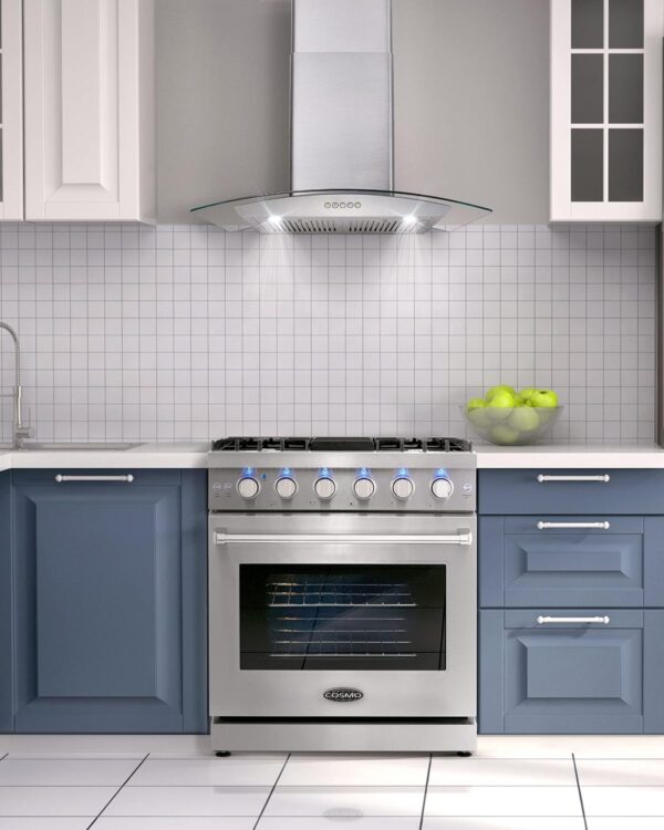 81MuKa58UYS._AC_SL1500_ Cosmo 30 in. 4.5 Cu. Ft. Gas Range with 5 Sealed Burners, Convection Oven, - Image 6