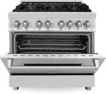 ZLINE 36 in. 4.6 cu. ft. Legacy Dual Fuel Range with 6 Burner Gas Cooktop and Electric Convection Oven in Stainless Steel (RA36) - Image 6
