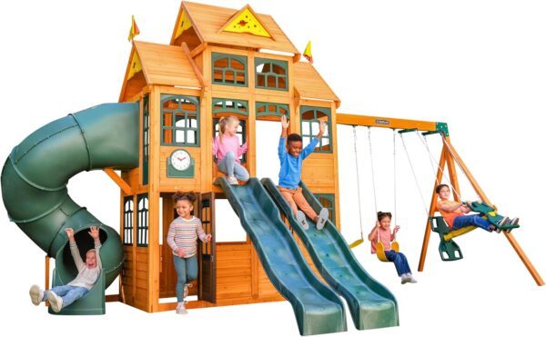 81OwPQv3s0L._AC_SL1500_ KidKraft Falcon Ridge Wooden Swing Set/Playset - Image 7