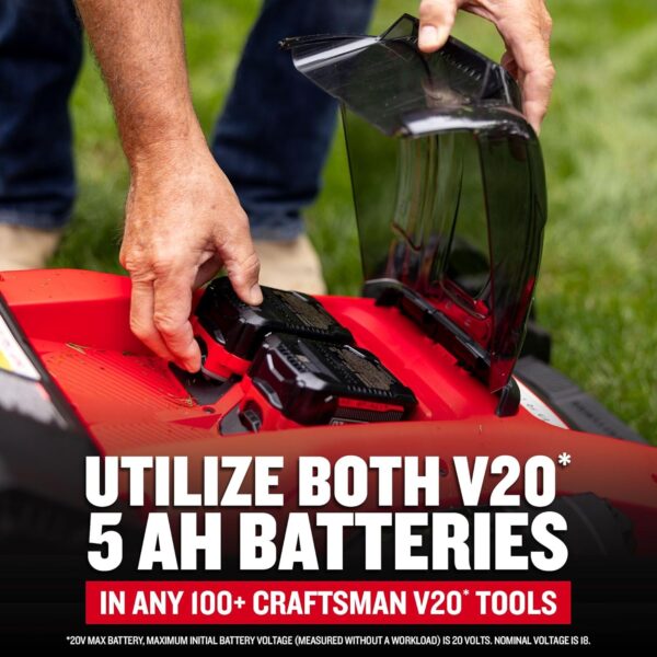81P2e-8cVVL._AC_SL1500_ CRAFTSMAN V20 Lawn Mower, Push Mower - Image 3