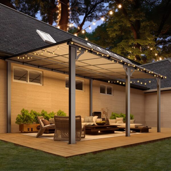 81R9u5bS+EL._AC_SL1500_ Aecojoy 14x12 ft Aluminum Pergola with Canopy - Image 5