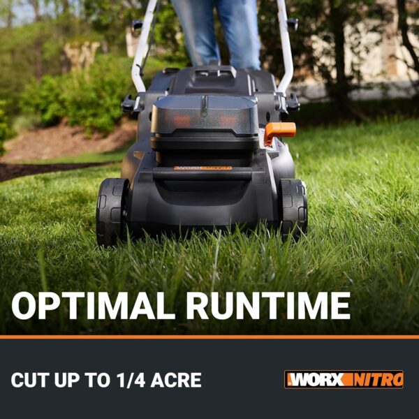 81d4ms1w7NL._AC_SL1500_ WORX Nitro 40V 16" Cordless Lawn Mower w/Brushless Motor 2.0 & Intellicut - Image 5