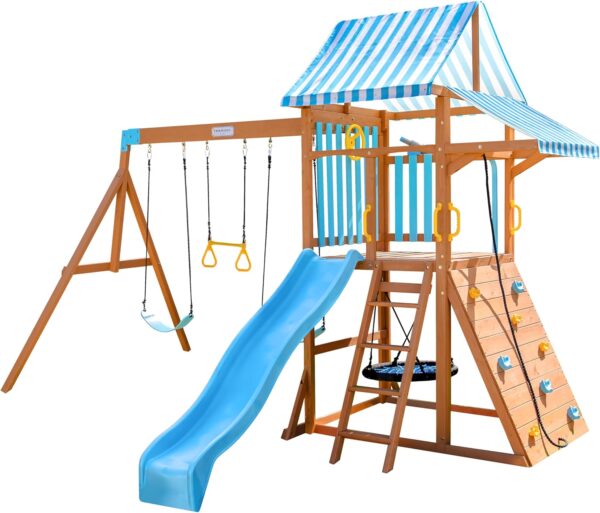 81kKjs+r1hL._AC_SL1500_ Teamson Kids Laguna Swing Set Playset - Image 1