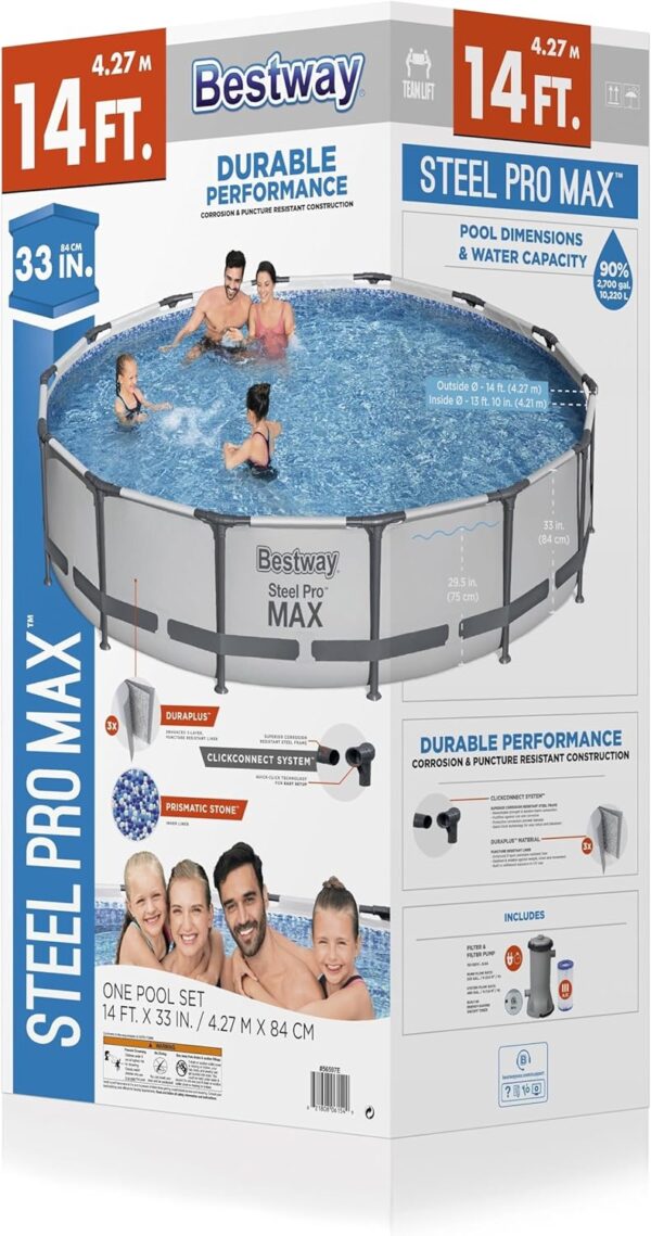81kX-6O6wxL._AC_SL1500_ Bestway Steel Pro Max Above Ground Pool Set - Image 4