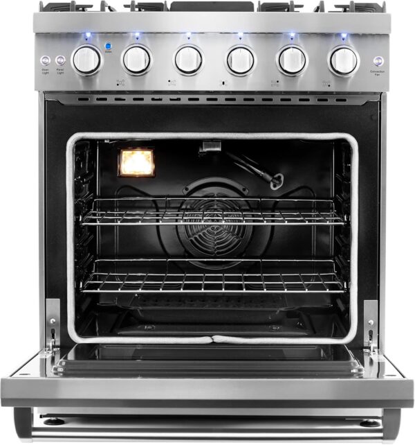 81qgecar+QL._AC_SL1500_ Cosmo 30 in. 4.5 Cu. Ft. Gas Range with 5 Sealed Burners, Convection Oven, - Image 3