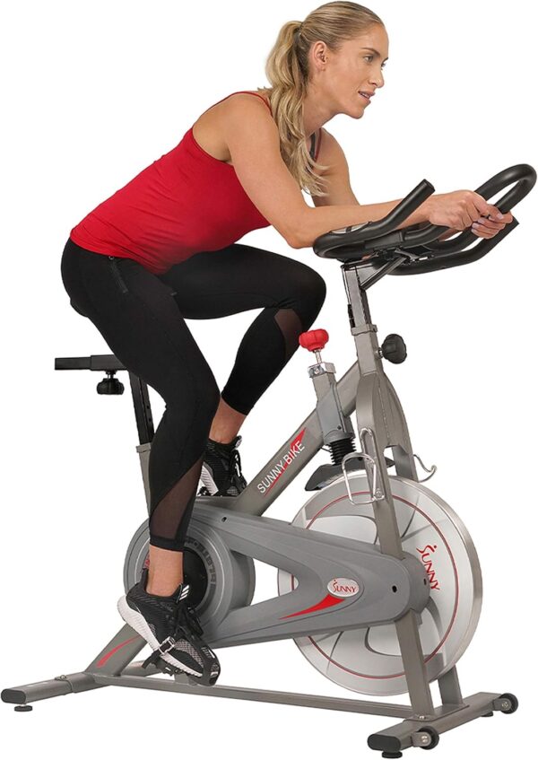 81zjdQreFfL._AC_SL1500_ Sunny Health & Fitness Synergy Pro Magnetic Indoor Cycling Bike - Image 1