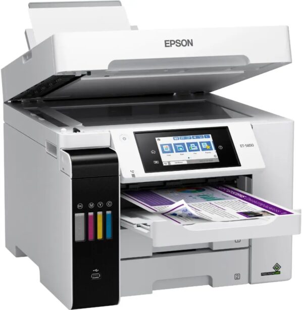 870 Epson EcoTank Pro ET-5850 Wireless Color All-in-One Supertank Printer C11CJ29201 - Image 1