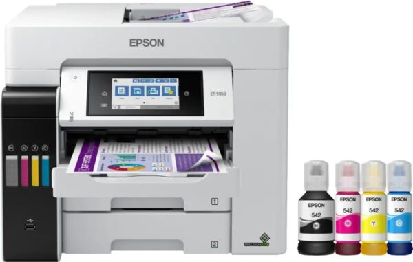 874 Epson EcoTank Pro ET-5850 Wireless Color All-in-One Supertank Printer C11CJ29201 - Image 7