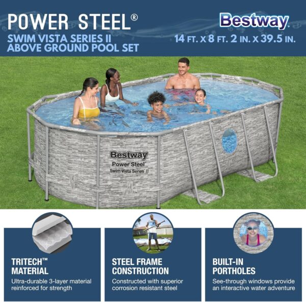 91ZIvCcFkvL._AC_SL1500_ Bestway Power Steel Swim Vista Series II Above Ground Outdoor Swimming Pool - Image 6