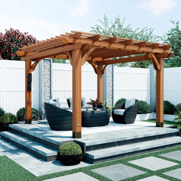 91h92pVyTFL._AC_SL1500_ Backyard Discovery Beaumont Freestanding Pergola 2101579COM - Image 6