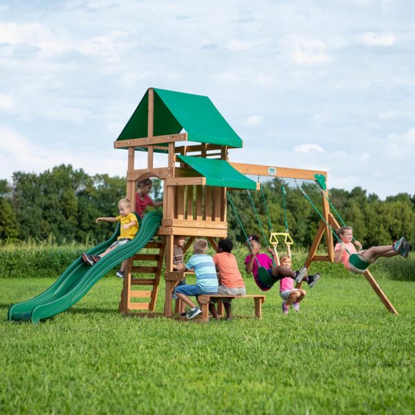 91iAHd7gN8L._AC_SL1500_ Backyard Discovery Belmont All Cedar Swing Set - Image 6