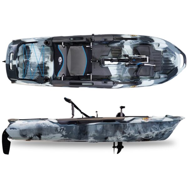 941 3 Waters Big Fish 108' Length Urban Camo Pro Fish Pedal Drive Cathedral Hull - Image 1