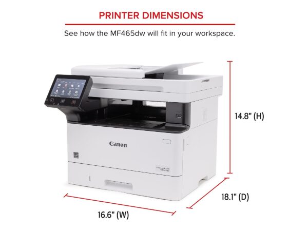 987 Canon imageCLASS MF465dw Wireless Mobile-Ready Duplex Laser All-In-One Monochrome Printer - Image 8