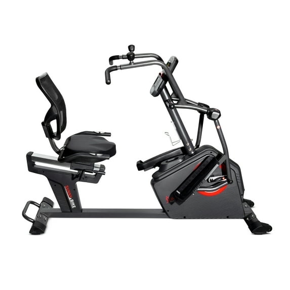 9c36de5e-779a-42b2-bf2f-f679d2c4421f Sunny Health & Fitness Smart Recumbent Cross Trainer Elliptical Exercise Bike - Image 1